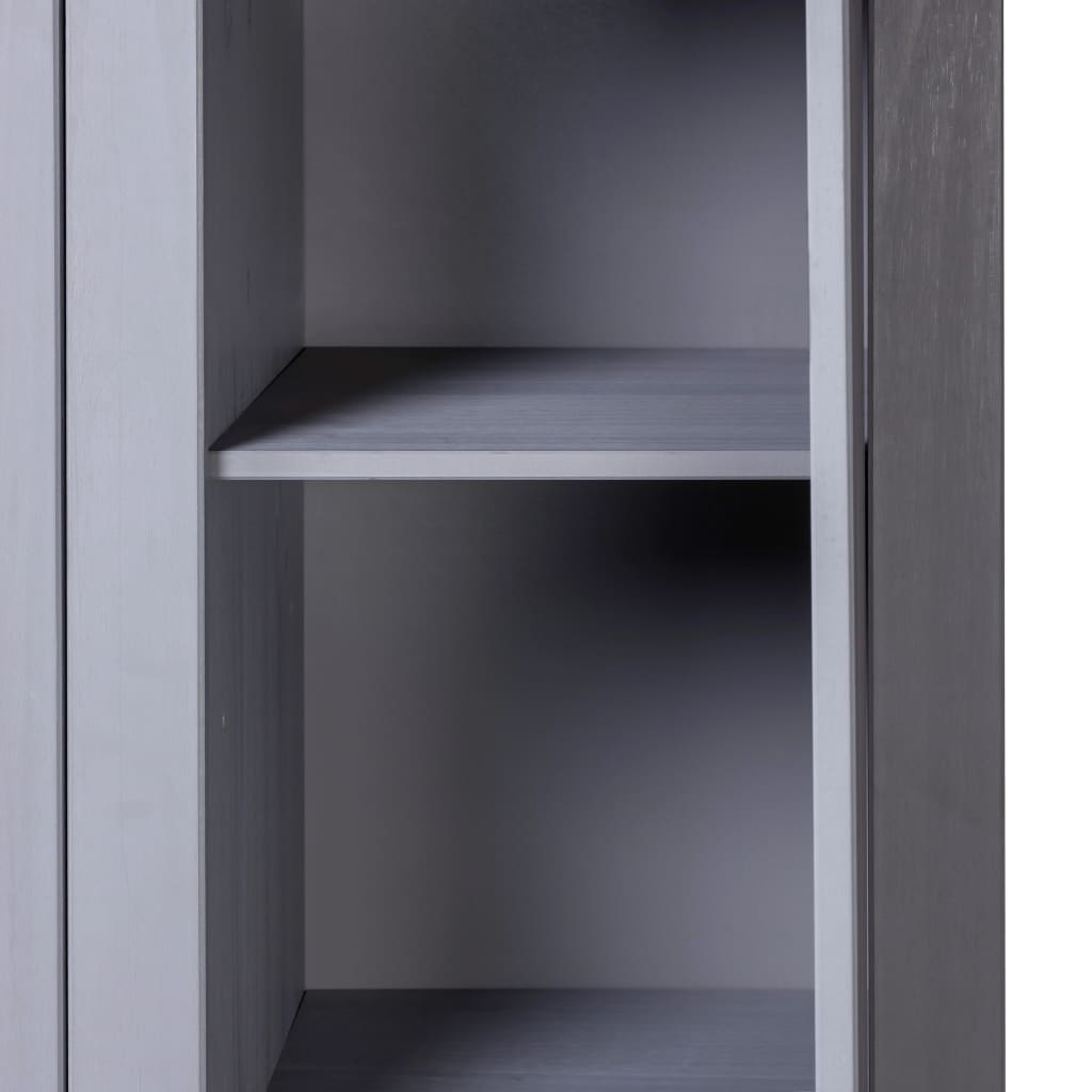 vidaXL Ντουλάπα Τρίφυλλη Γκρι 118x50x171,5 εκ Ξύλο Πεύκου Σειρά Panama