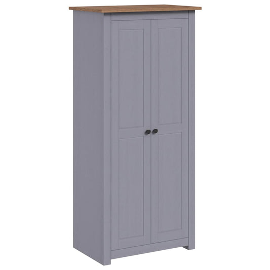 vidaXL Ντουλάπα Γκρι 80 x 50 x 171,5 εκ. από Μασίφ Ξύλο Πεύκου Panama