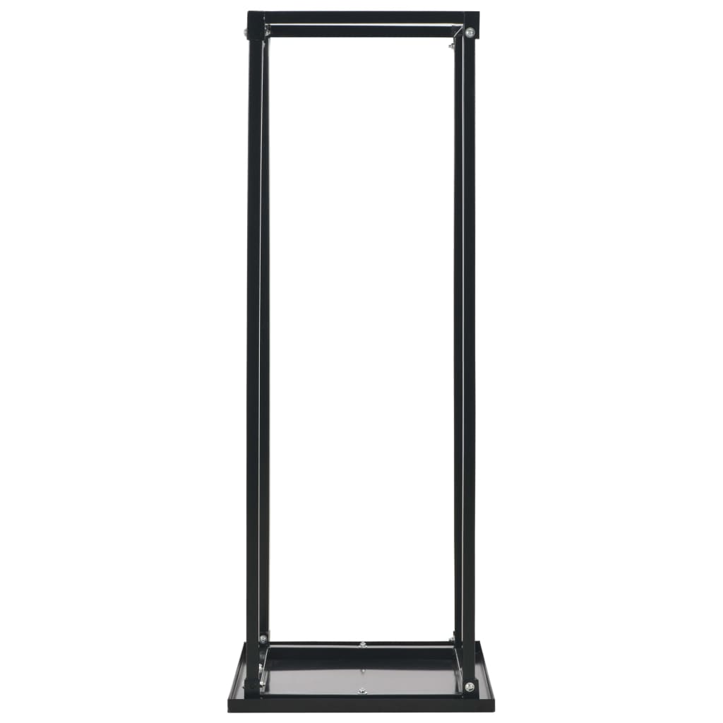 vidaXL Ράφι Καυσόξυλων με Βάση Μαύρο 37 x 37 x 113 εκ. Ατσάλινο