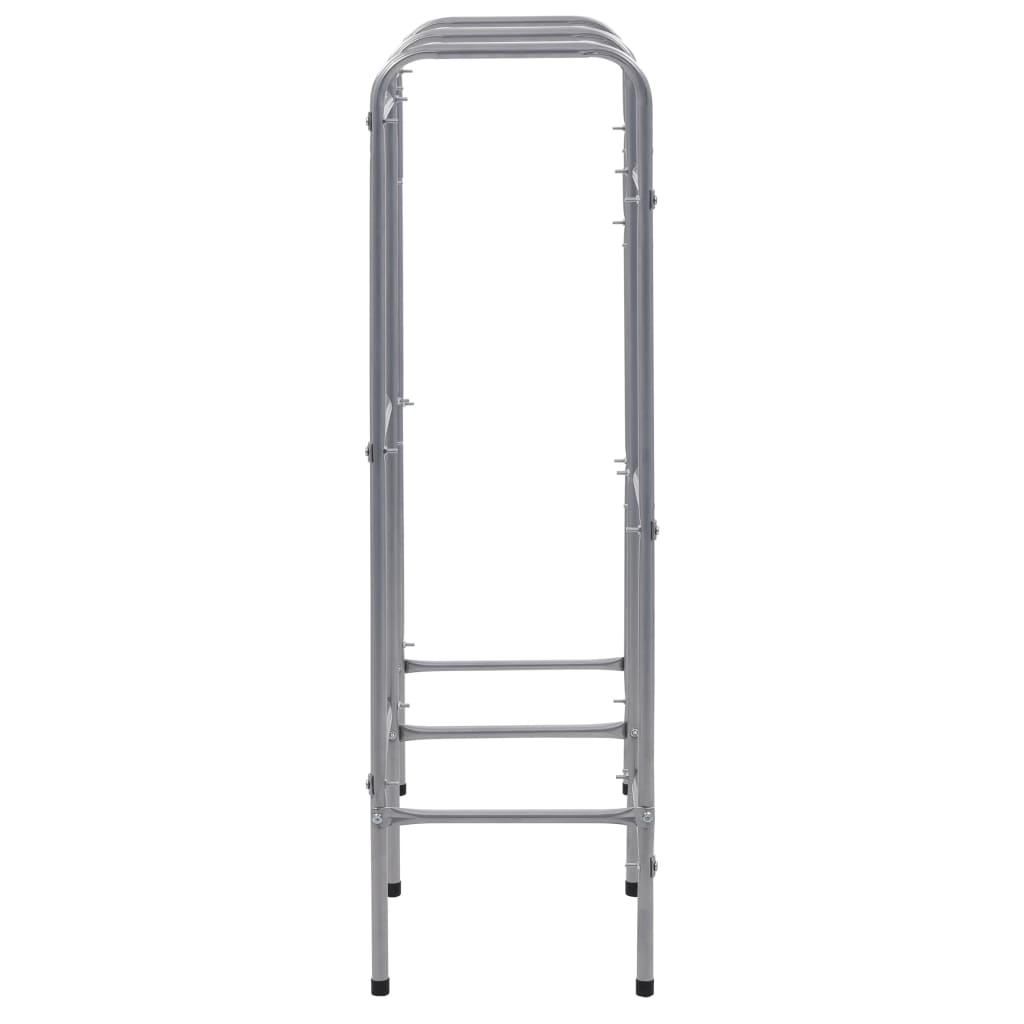 vidaXL Ράφι Αποθήκευσης για 3 Κιβώτια Ασημί 96x33x116 εκ. Ατσάλινο
