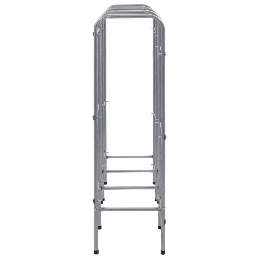 vidaXL Ράφι Αποθήκευσης για 9 Κιβώτια Ασημί 145x33x116 εκ. Ατσάλινο