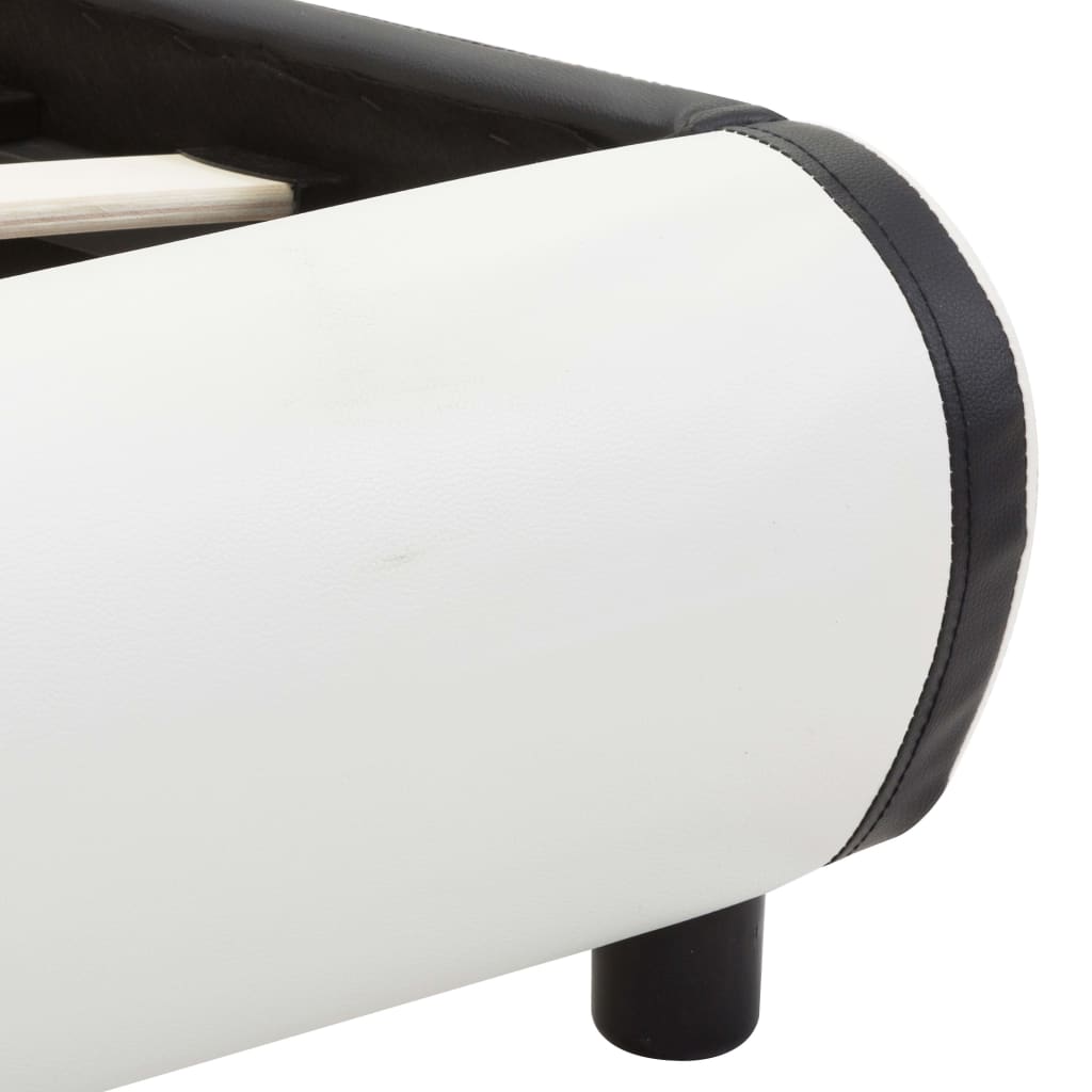 vidaXL Πλαίσιο Κρεβατιού με Συρτάρια Λευκό 140x200 εκ. Συνθετικό Δέρμα