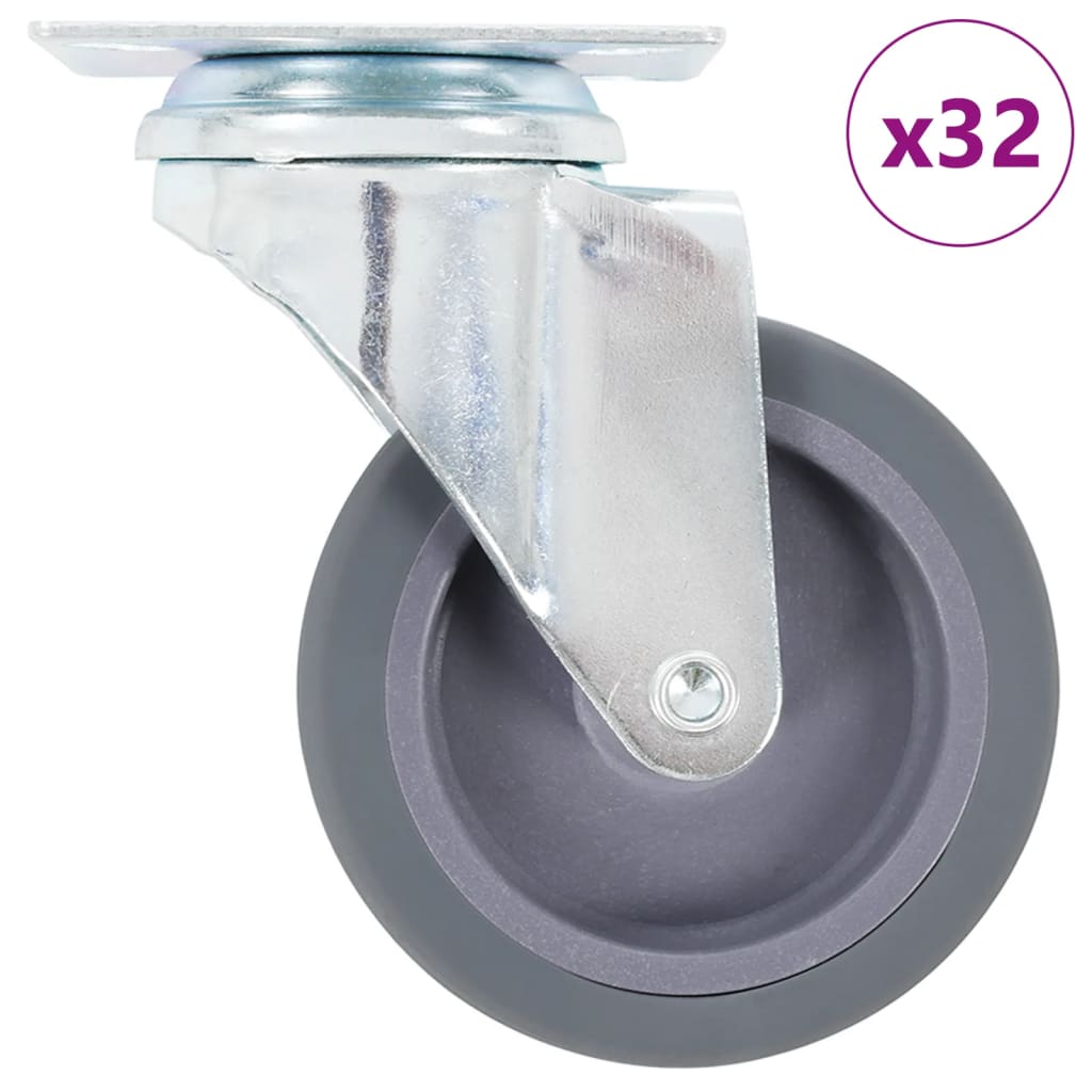 vidaXL Ρόδες Περιστρεφόμενες 32 τεμ. 75 χιλ.