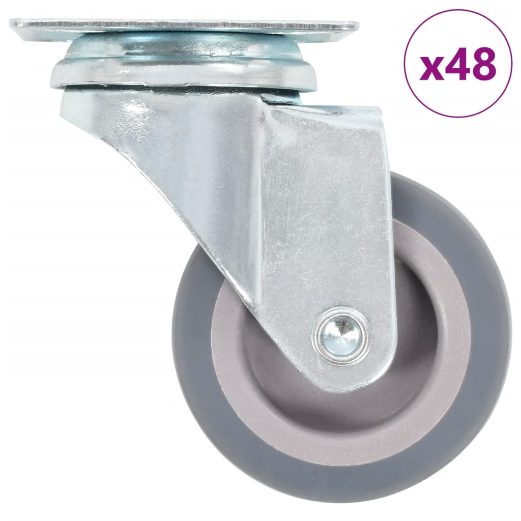 vidaXL Ρόδες Περιστρεφόμενες 48 τεμ. 50 χιλ.