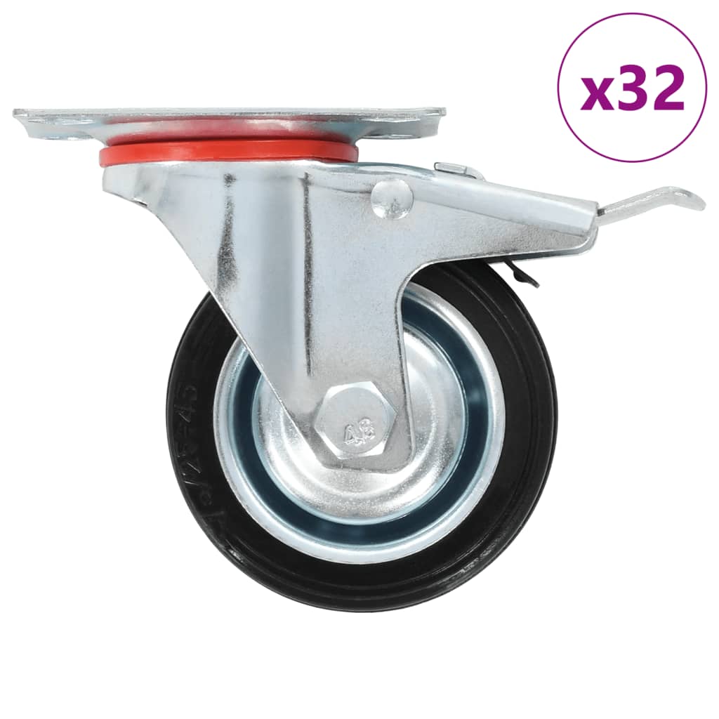 vidaXL Ρόδες Περιστρεφόμενες 32 τεμ. 75 χιλ.