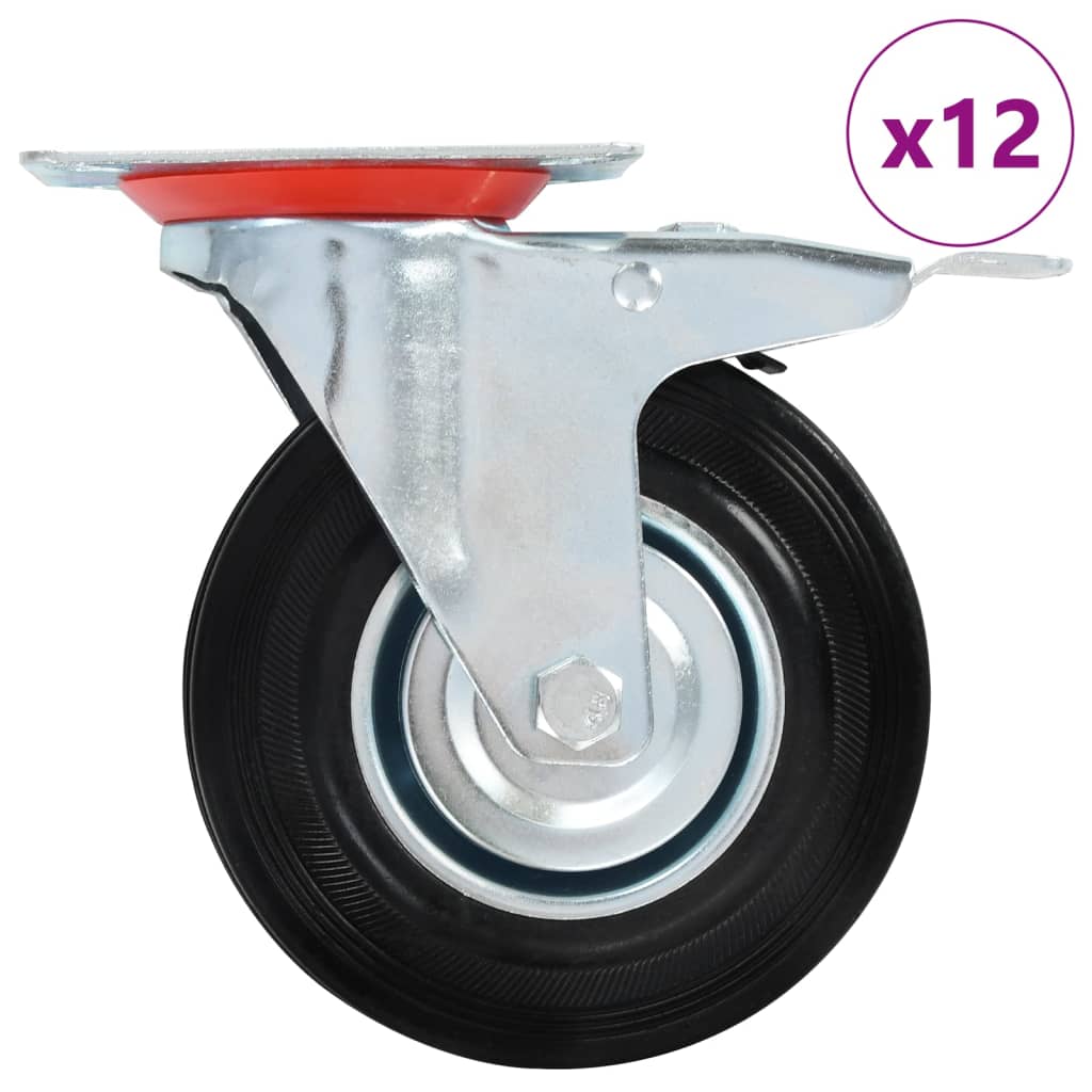 vidaXL Ρόδες Περιστρεφόμενες 12 τεμ. 125 χιλ.