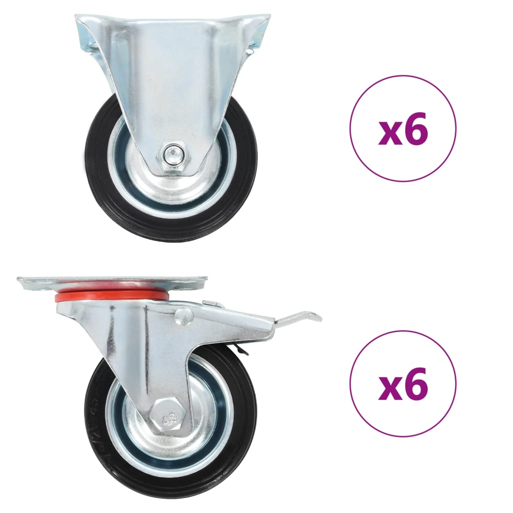 vidaXL Ρόδες 12 τεμ. 75 χιλ.