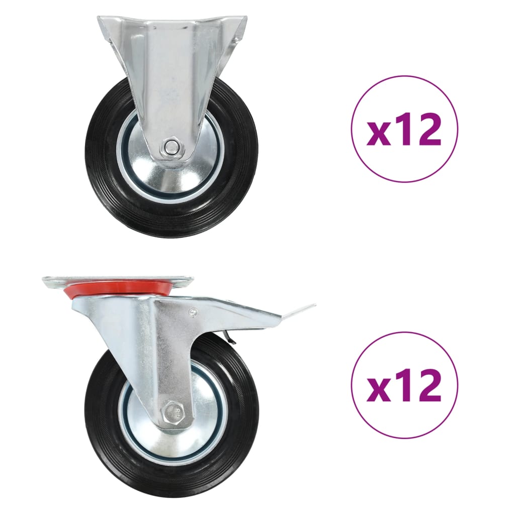 vidaXL Ρόδες 24 τεμ. 160 χιλ.
