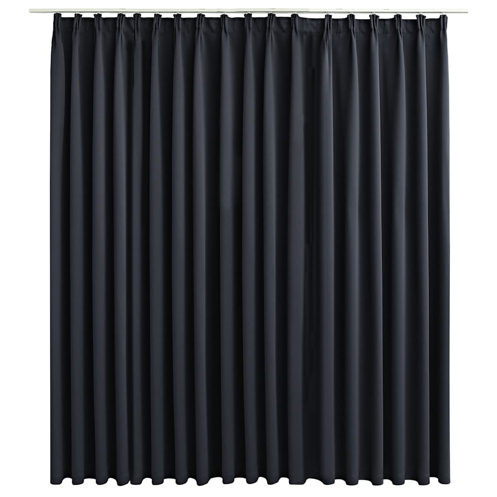 vidaXL Κουρτίνα Συσκότισης με Γάντζους Μαύρη 290 x 245 εκ.