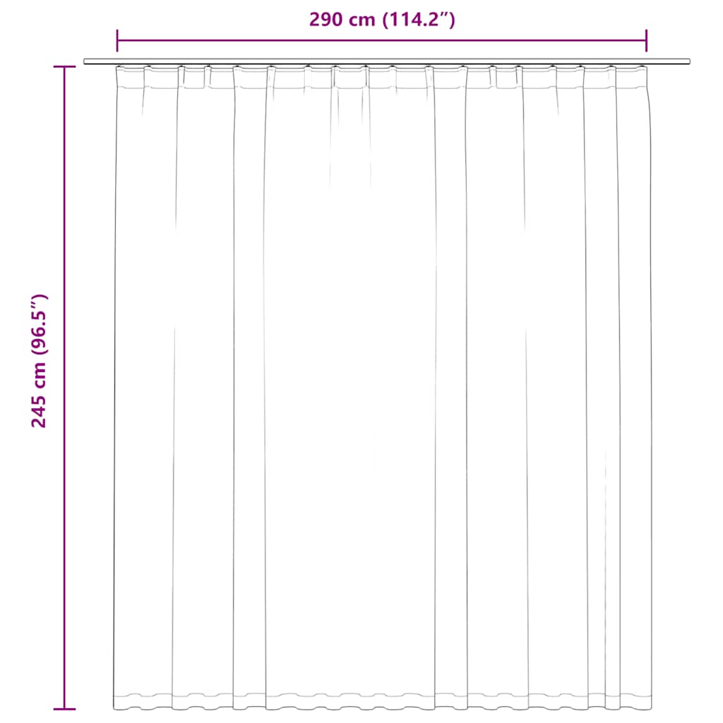vidaXL Κουρτίνα Συσκότισης με Γάντζους Γκρι 290 x 245 εκ.