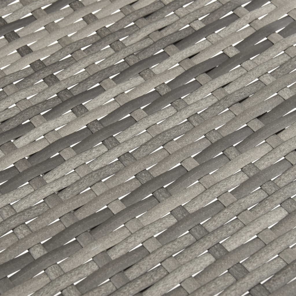 vidaXL Καρέκλες Κήπου Στοιβαζόμενες 2 τεμ. Γκρι από Συνθετικό Ρατάν