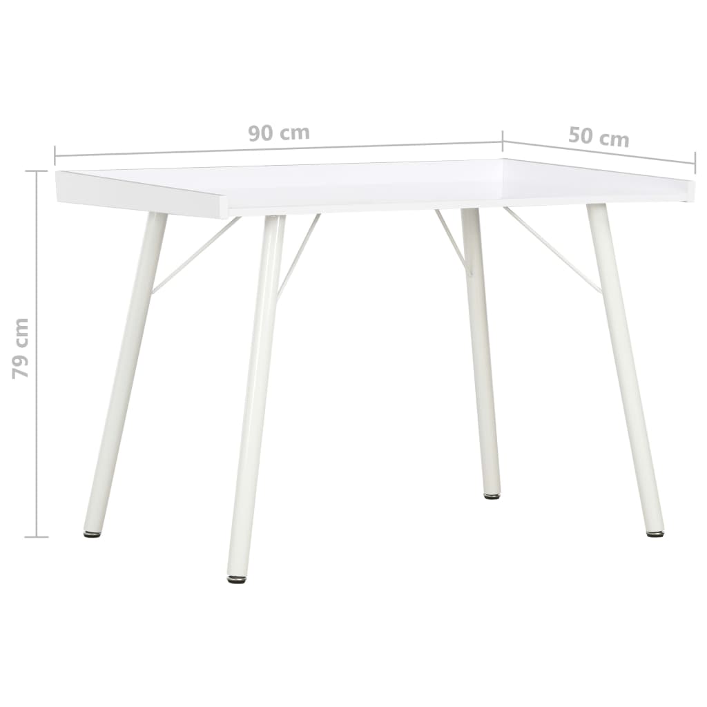 vidaXL Γραφείο Λευκό 90 x 50 x 79 εκ.