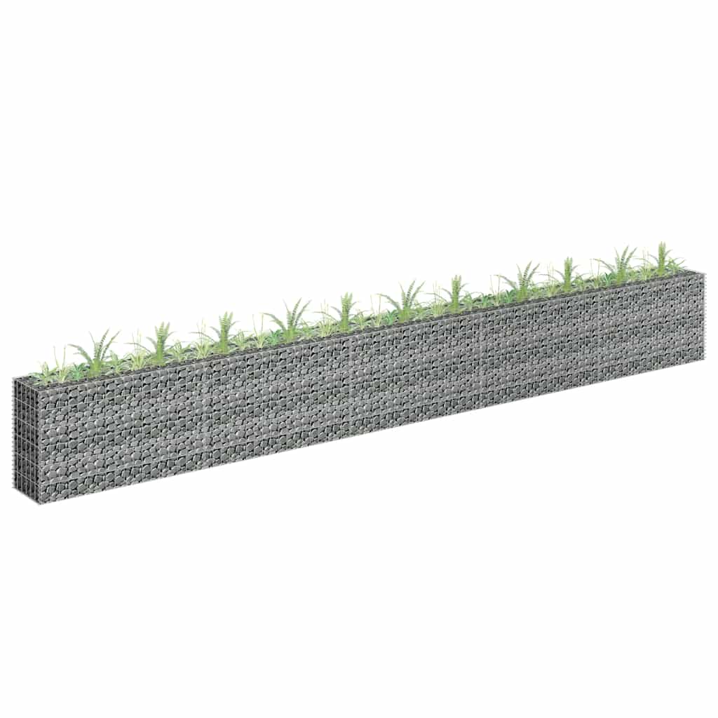 vidaXL Συρματοκιβώτιο-Γλάστρα Υπερυψωμένη 450x30x60 εκ. Γαλβ. Χάλυβας