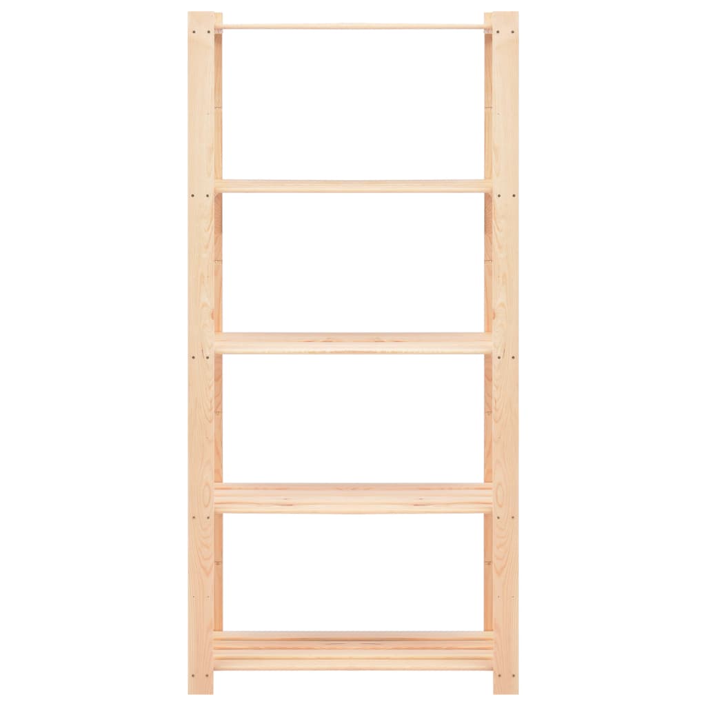 vidaXL Ραφιέρα 5 Επιπέδων 250 κ. 80x38x170 εκ. από Μασίφ Ξύλο Πεύκου