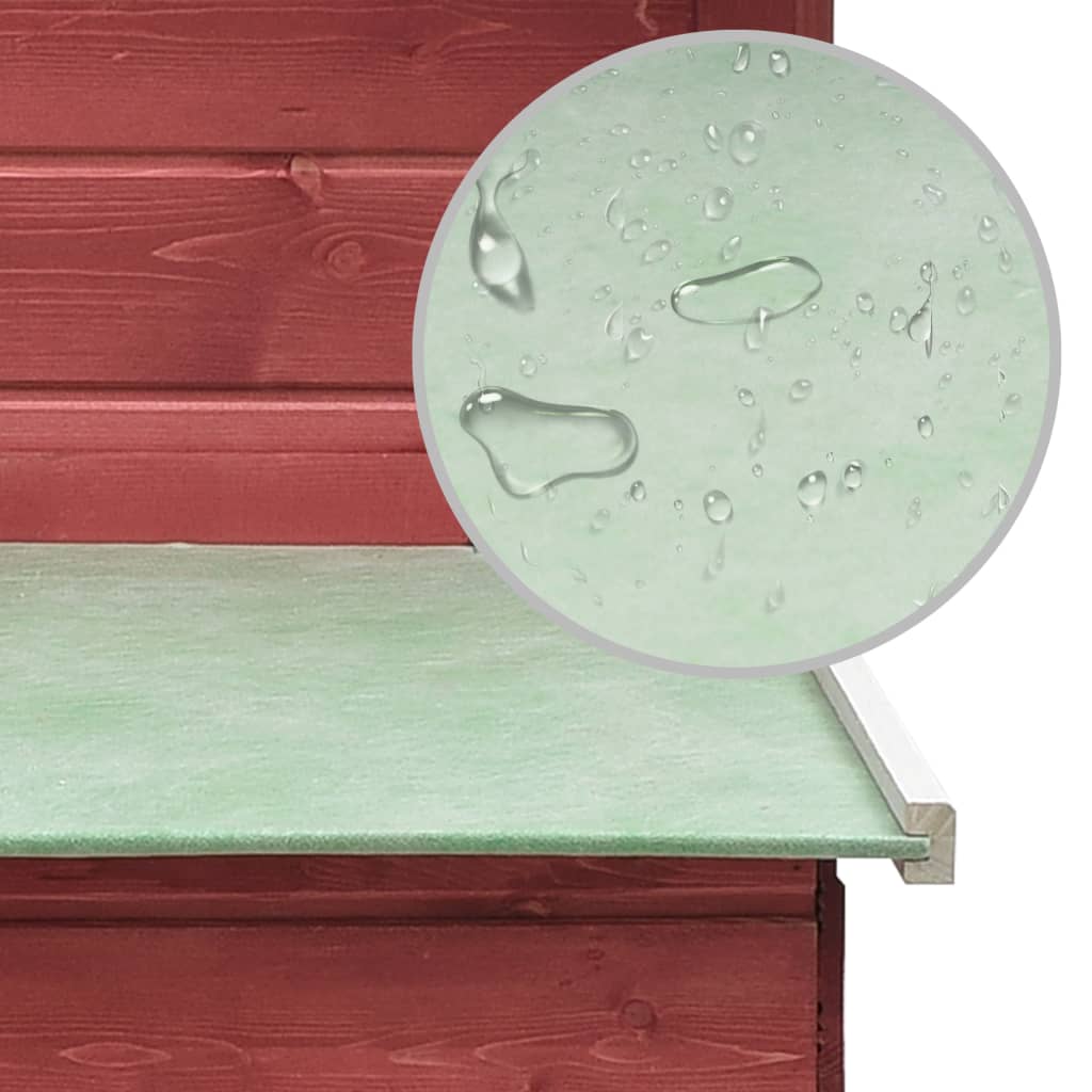 vidaXL Κοτέτσι Κόκκινο 170x81x110 εκ. από Μασίφ Ξύλο Πεύκου & Ελάτης