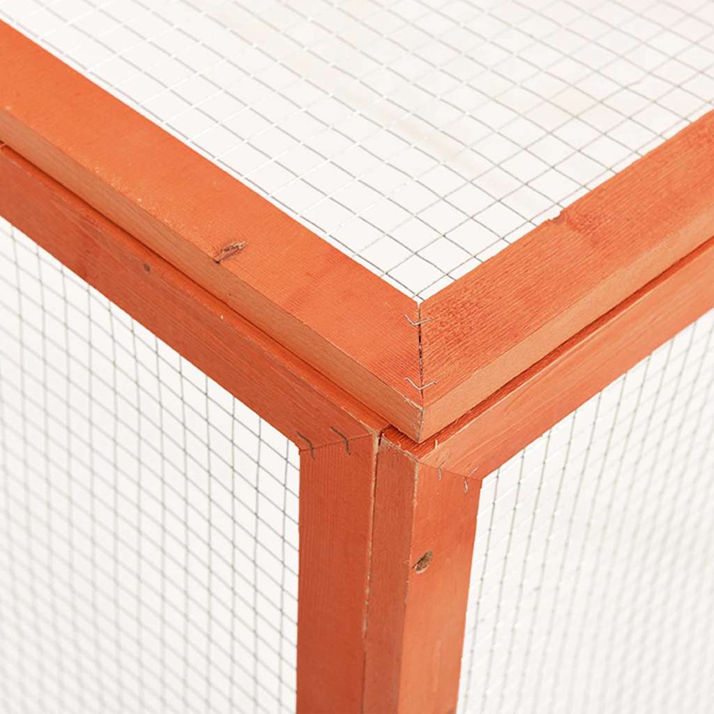 vidaXL Κλουβί Κουνελιών 124 x 120 x 60 εκ. από Μασίφ Ξύλο Ελάτης