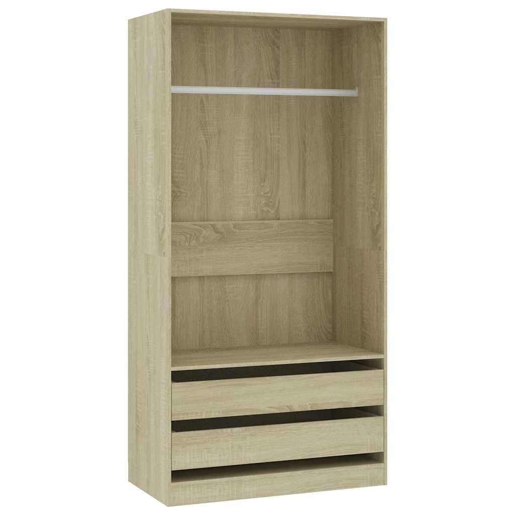 vidaXL Ντουλάπα Χρώμα Sonoma Δρυς 100 x 50 x 200 εκ. από Επεξ. Ξύλο