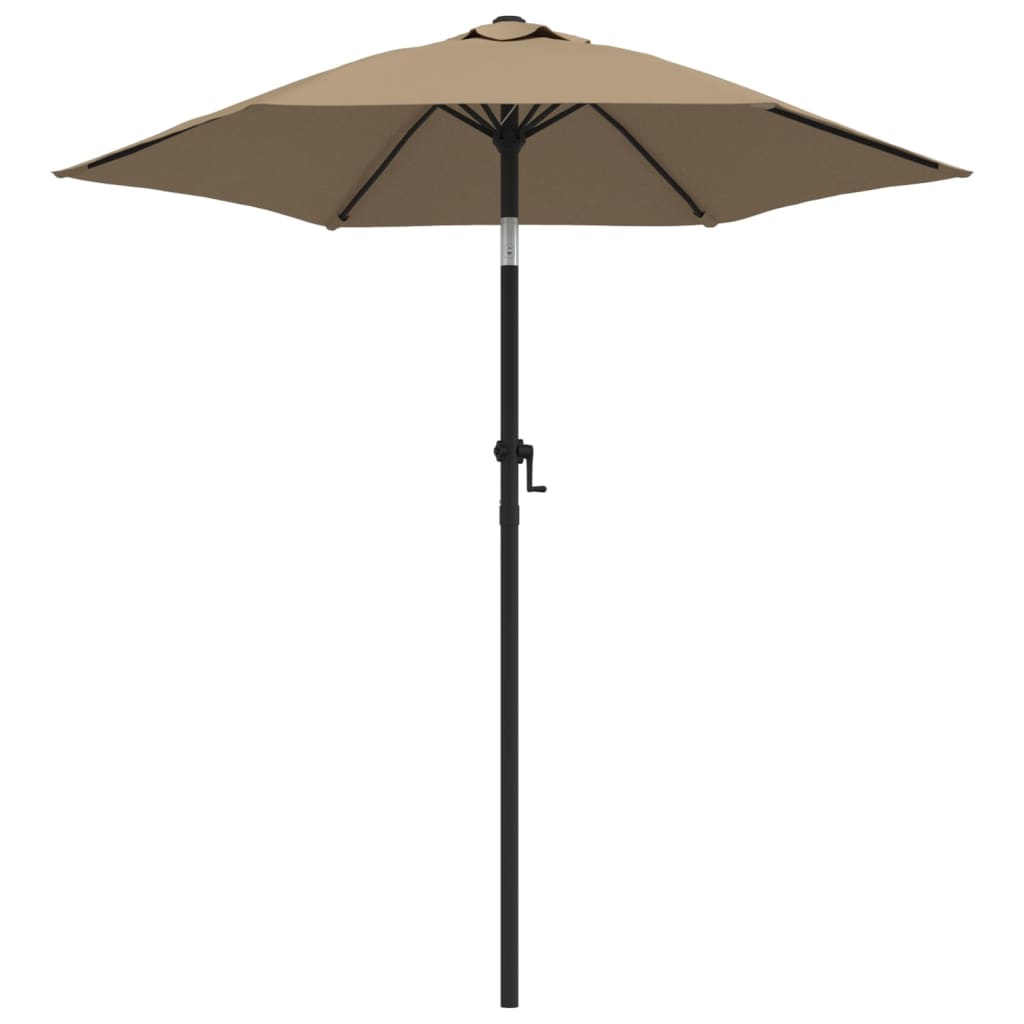 vidaXL Ομπρέλα Χρώμα Taupe 200 x 224 εκ. Αλουμινίου