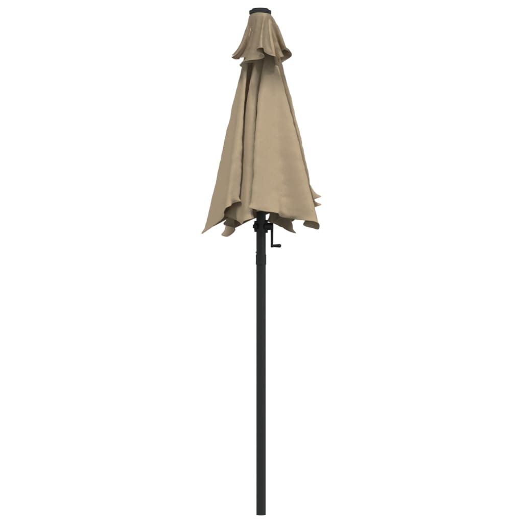 vidaXL Ομπρέλα Χρώμα Taupe 200 x 224 εκ. Αλουμινίου