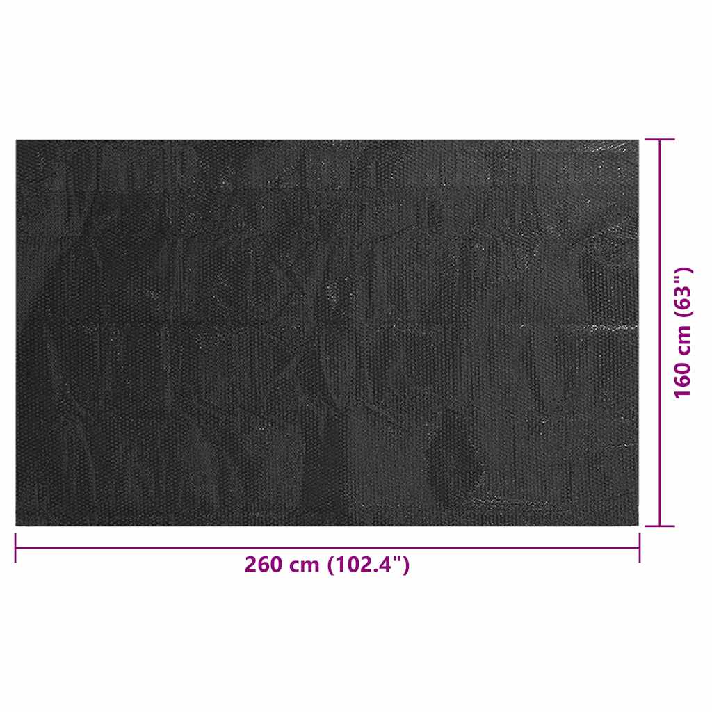 vidaXL Κάλυμμα Πισίνας Μαύρο 260 x 160 εκ. από Πολυαιθυλένιο