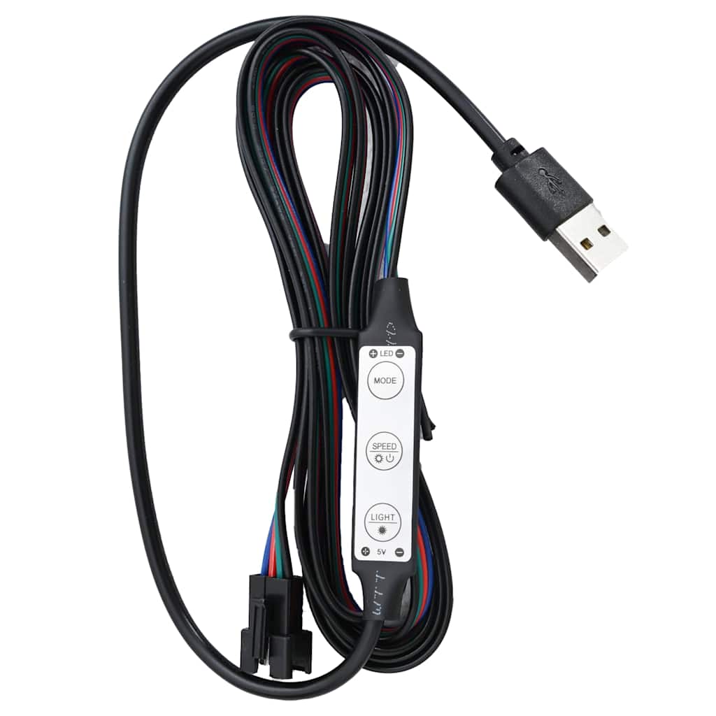 vidaXL Πλαίσιο Κρεβατιού με LED Λευκό 100x200 εκ. Συνθετικό Δέρμα