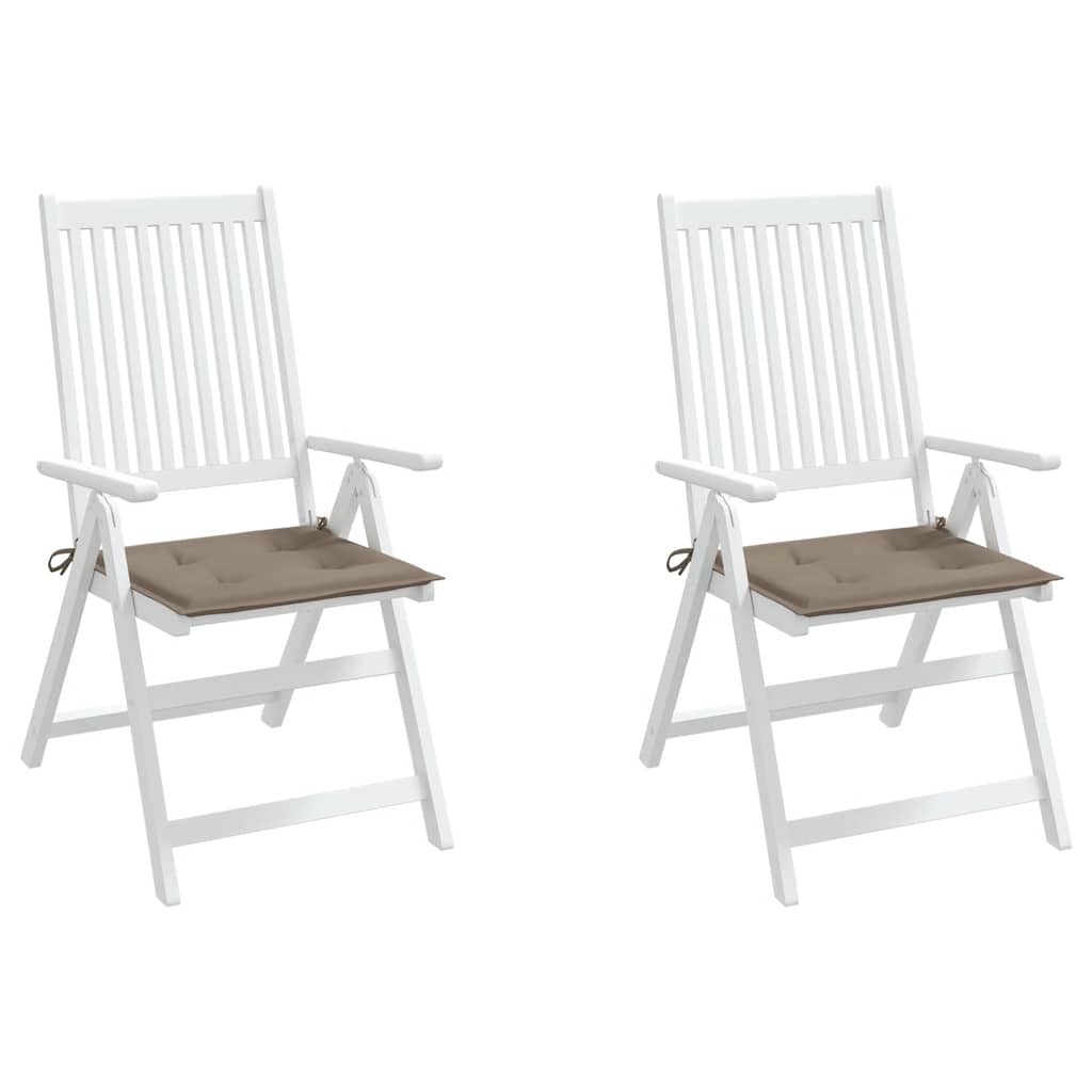 vidaXL Μαξιλάρια Καρέκλας Κήπου 2 τεμ. Taupe 50x50x4 εκ. Oxford Ύφασμα