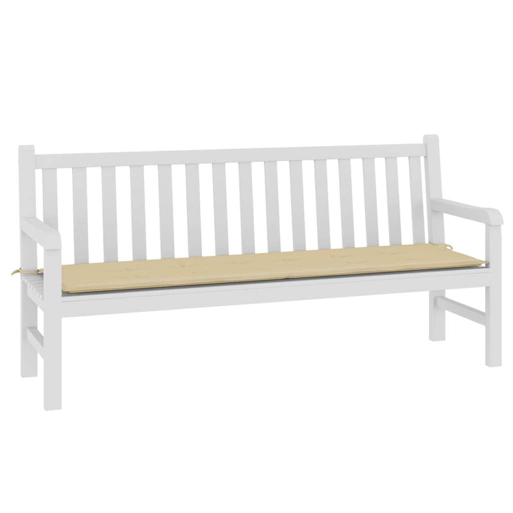 vidaXL Μαξιλάρι Πάγκου Κήπου Μπεζ 180x50x3 εκ. Ύφασμα Oxford