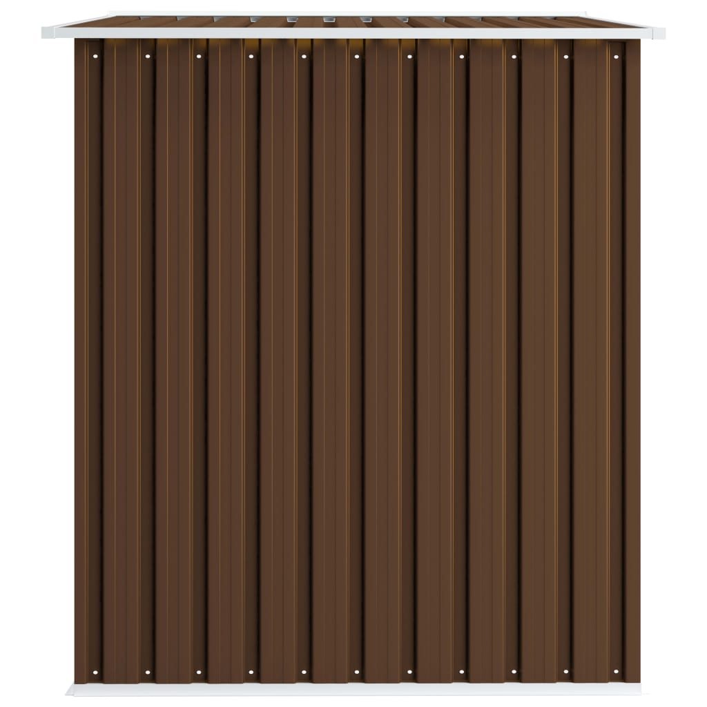 vidaXL Αποθήκη Κήπου Καφέ 257 x 205 x 178 εκ. Ατσάλινη