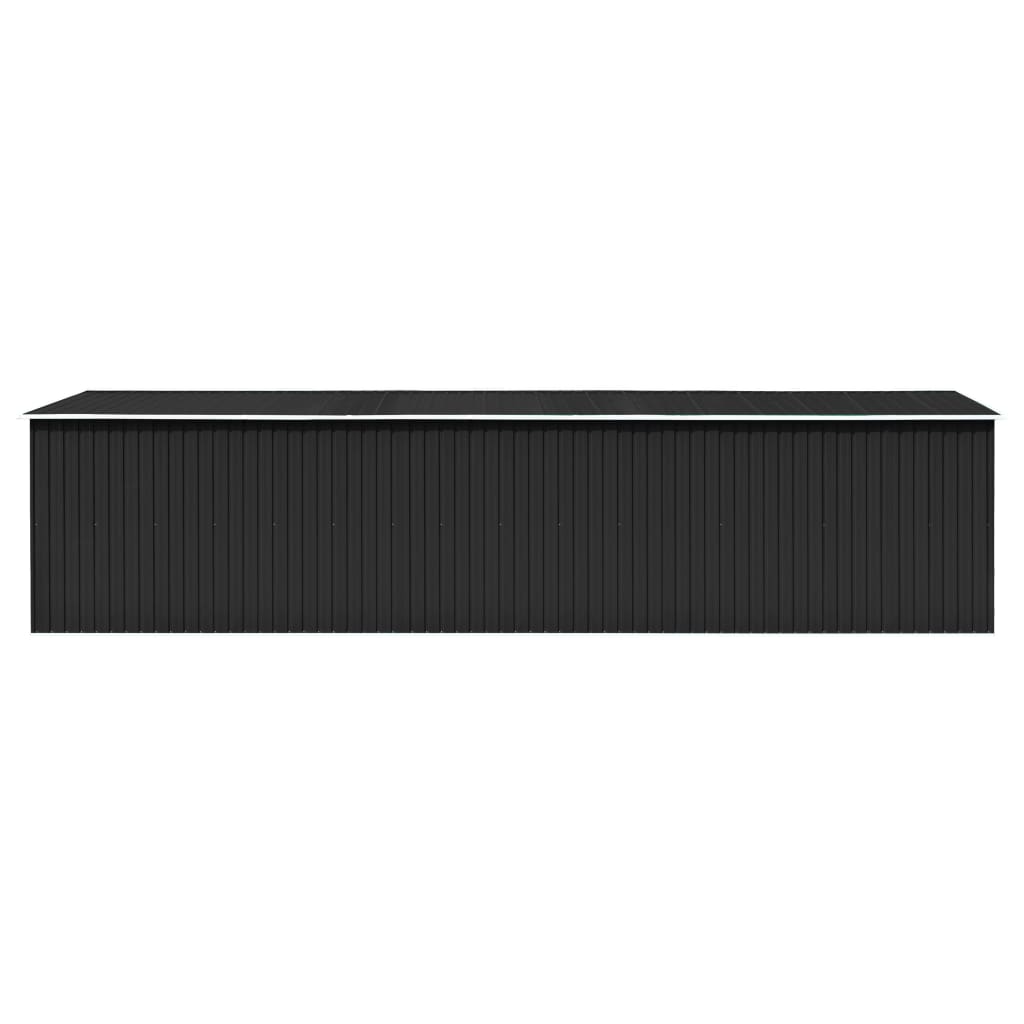 vidaXL Αποθήκη Κήπου Ανθρακί 257 x 779 x 181 εκ. Γαλβανισμένο Ατσάλι