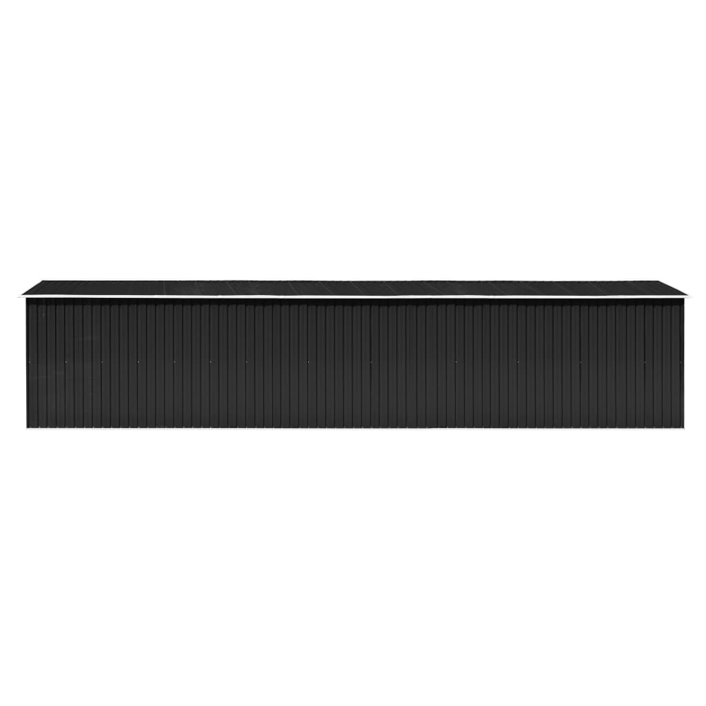 vidaXL Αποθήκη Κήπου Ανθρακί 257 x 990 x 181 εκ. Γαλβανισμένο Ατσάλι