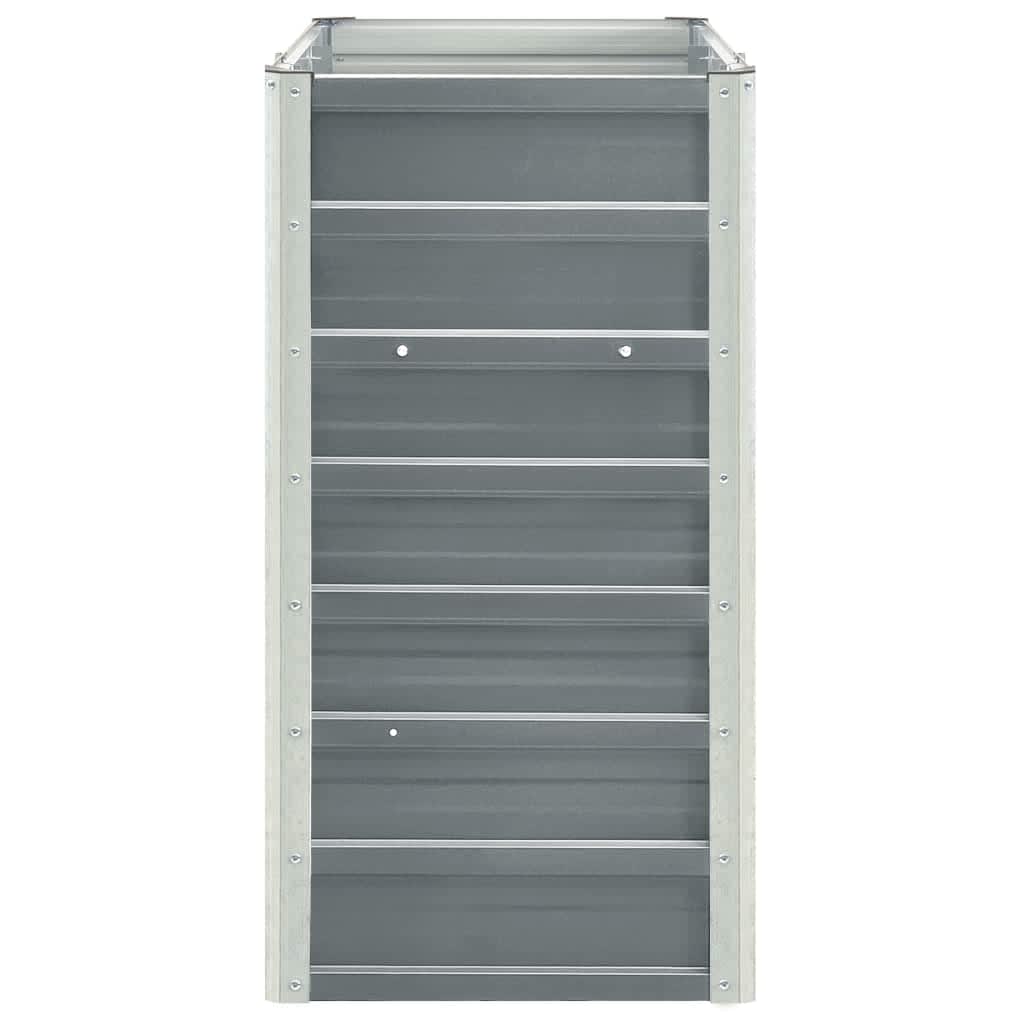 vidaXL Ζαρντινιέρα Υπερυψωμένη Γκρι 240x40x77 εκ. Γαλβανισμ. Χάλυβας