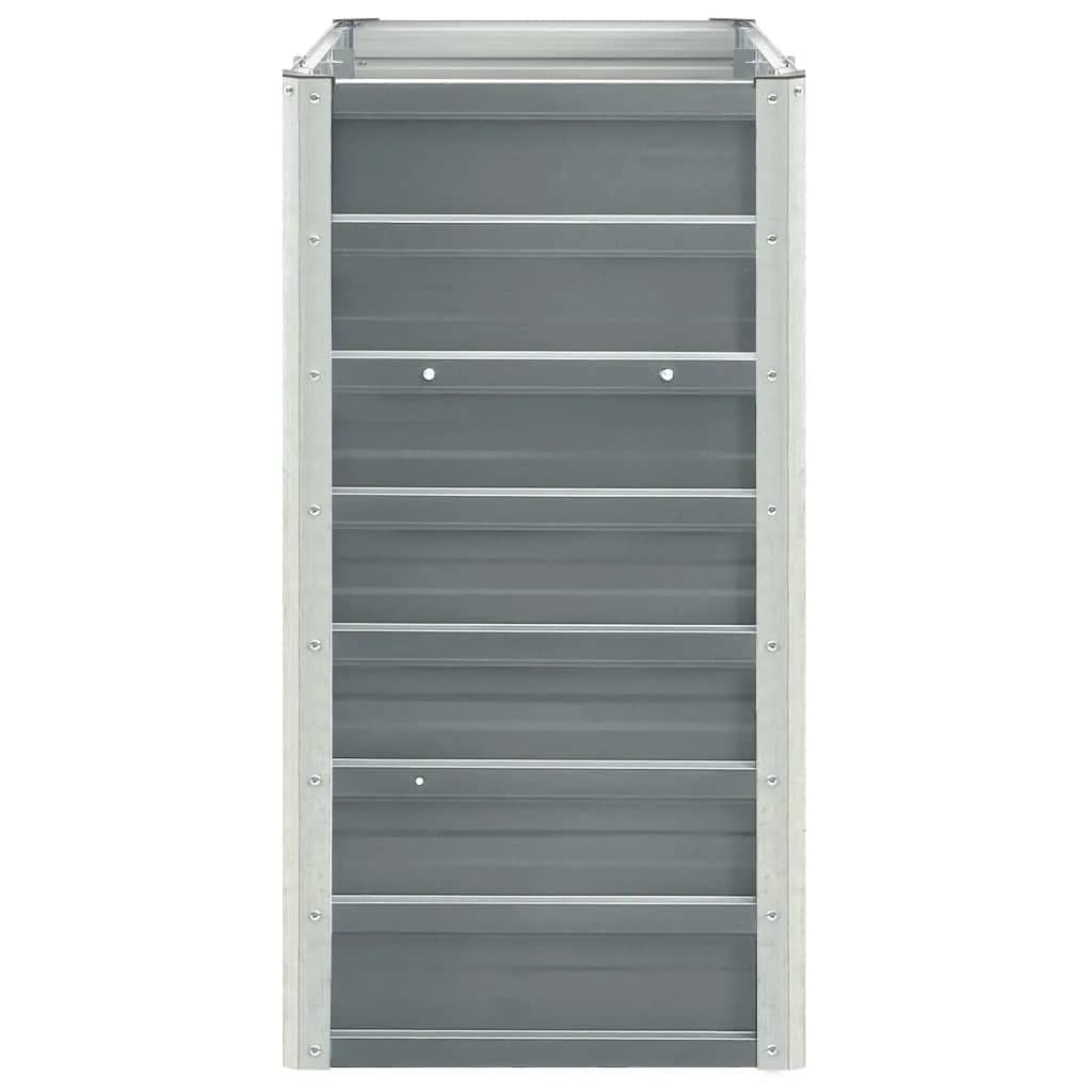 vidaXL Ζαρντινιέρα Υπερυψωμένη Γκρι 240x40x77 εκ. Γαλβανισμ. Χάλυβας