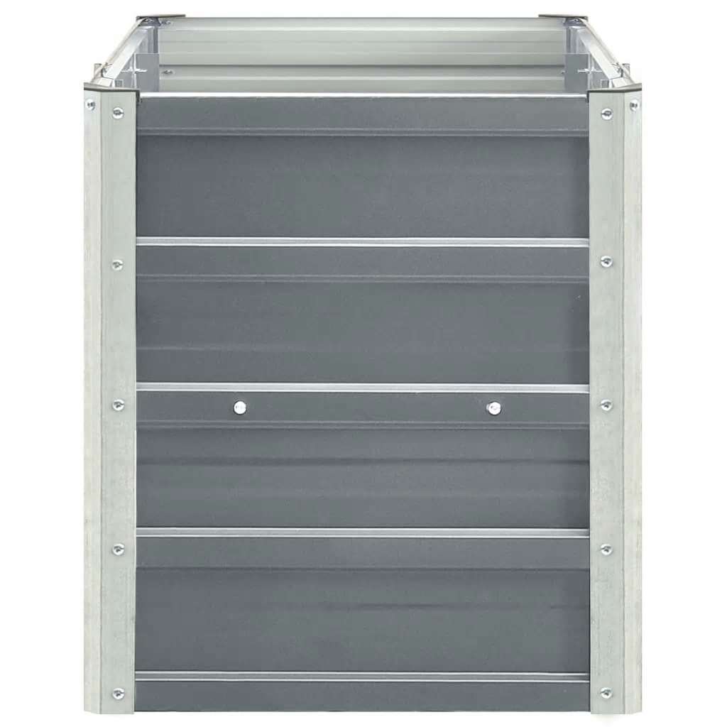 vidaXL Ζαρντινιέρα Υπερυψωμένη Γκρι 240x40x45 εκ. Γαλβανισμ. Χάλυβας