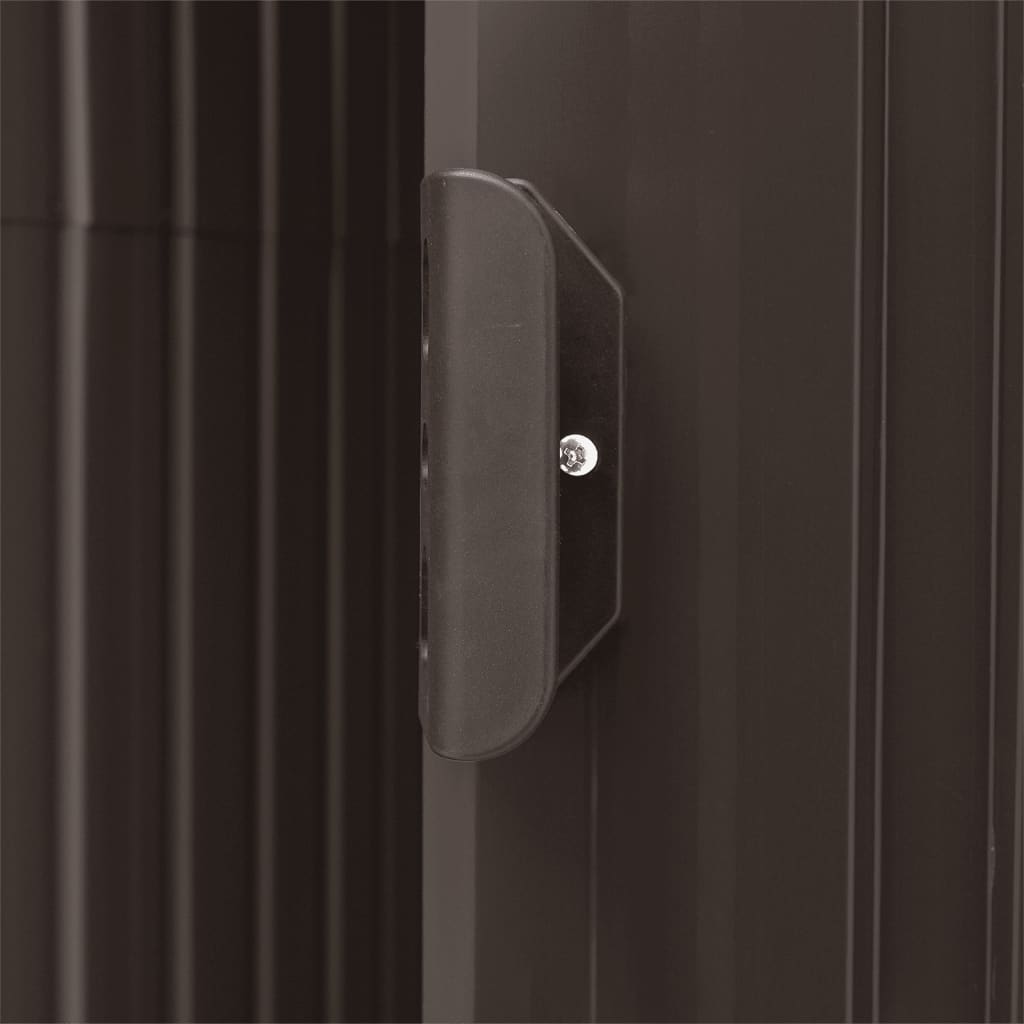vidaXL Αποθήκη Κήπου με Ράφια Καφέ 205 x 130 x 183 εκ. Σιδερένια
