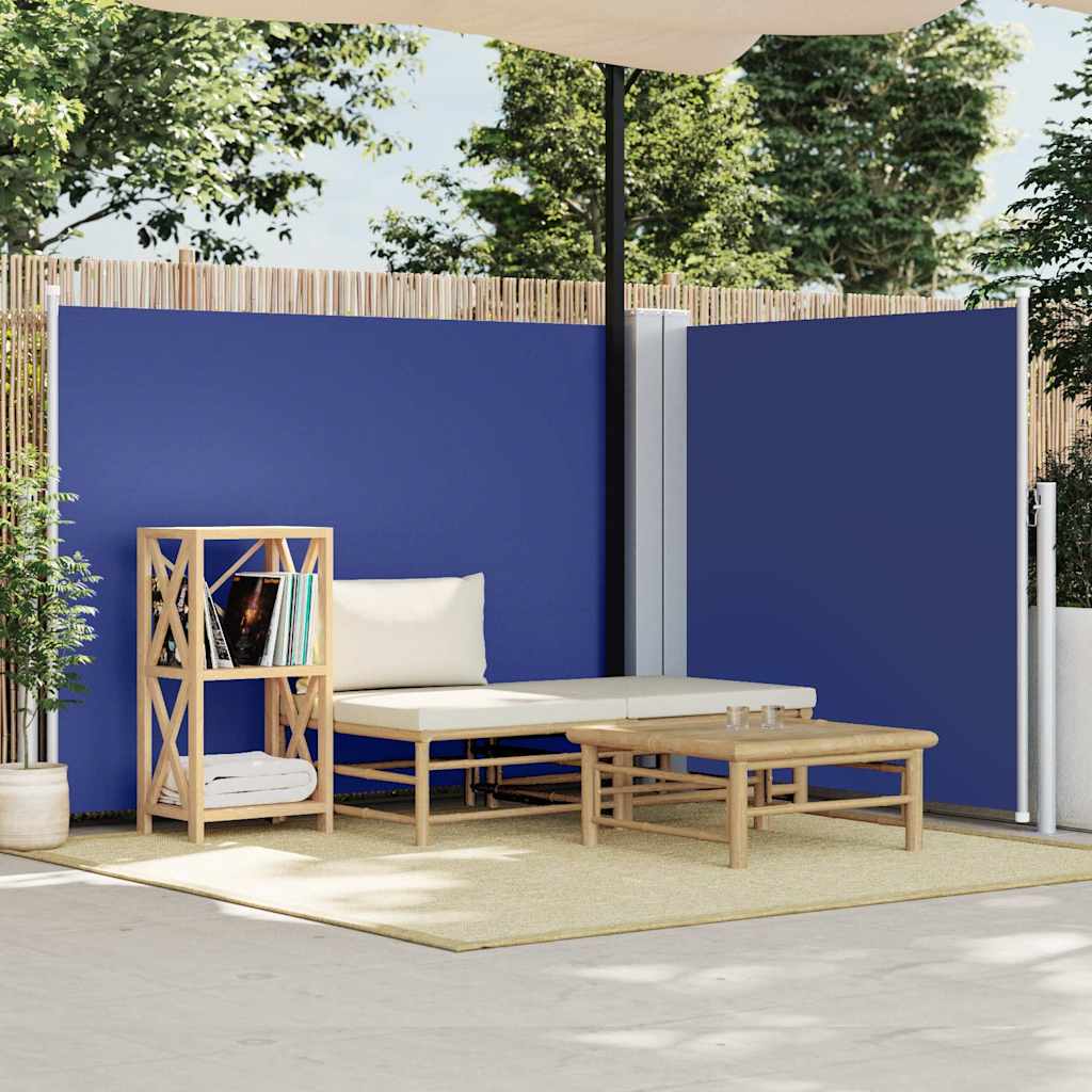 vidaXL Σκίαστρο Πλαϊνό Συρόμενο Μπλε 140 x 600 εκ.