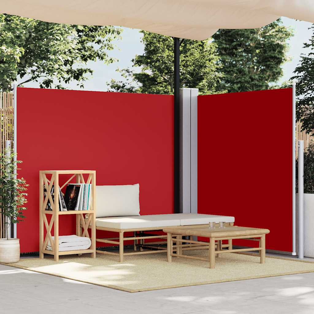 vidaXL Σκίαστρο Πλαϊνό Συρόμενο Κόκκινο 160 x 600 εκ.
