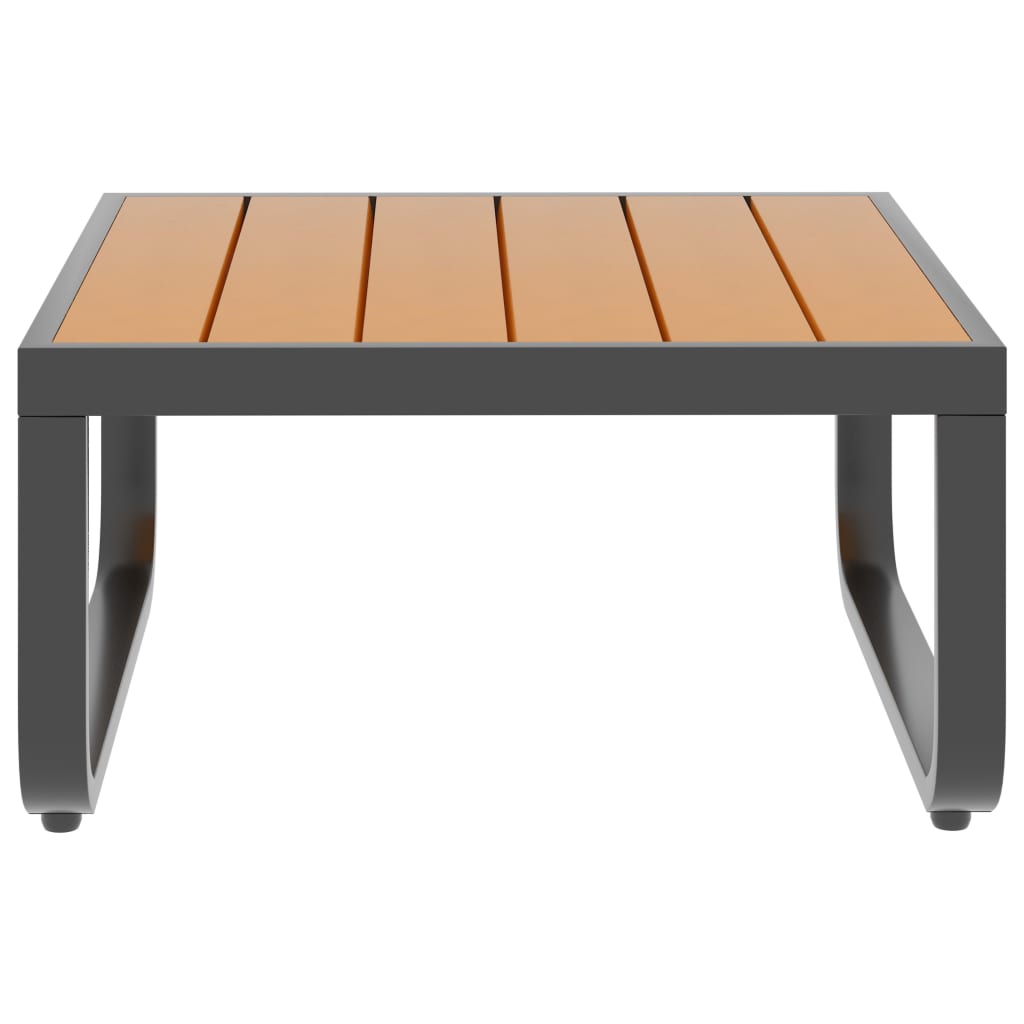 vidaXL Σετ Γωνιακού Καναπέ Κήπου 2 τεμ. από Αλουμίνιο/WPC με Μαξιλάρια