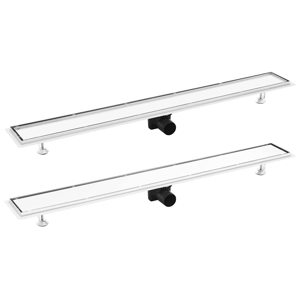 vidaXL Σιφόνι Ντουζιέρας με Κάλυμμα 2 σε 1 103x14 εκ Ανοξείδωτο Ατσάλι