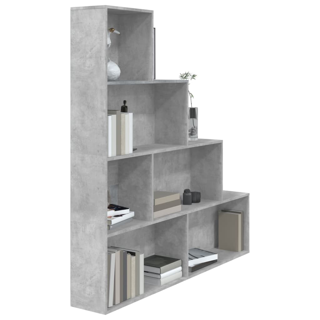 vidaXL Βιβλιοθήκη/Διαχωριστικό Γκρι Σκυροδ. 155x24x160 εκ. Επεξ. Ξύλο