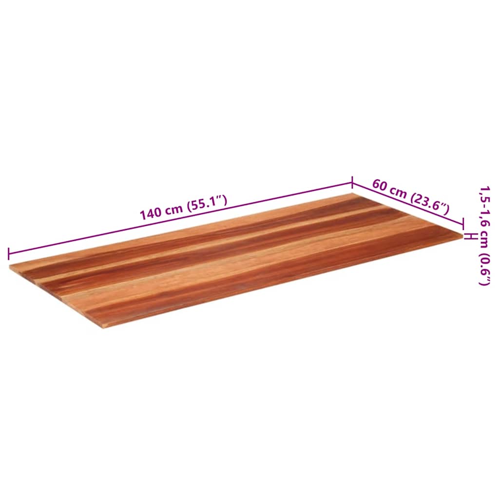 vidaXL Επιφάνεια Τραπεζιού 15-16 χιλ. 60x140 εκ. Ξύλο Ακακίας