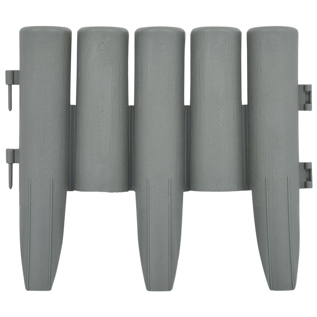 vidaXL Μπορντούρες Γκαζόν 36 τεμ. Γκρι 10 μ. από Πολυπροπυλένιο