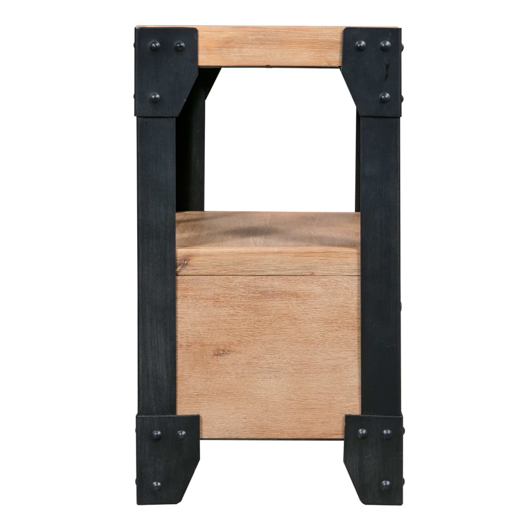 vidaXL Κομοδίνα 2 τεμ. 40x30x54 εκ. από Μασίφ Ξύλο Ακακίας και Ατσάλι