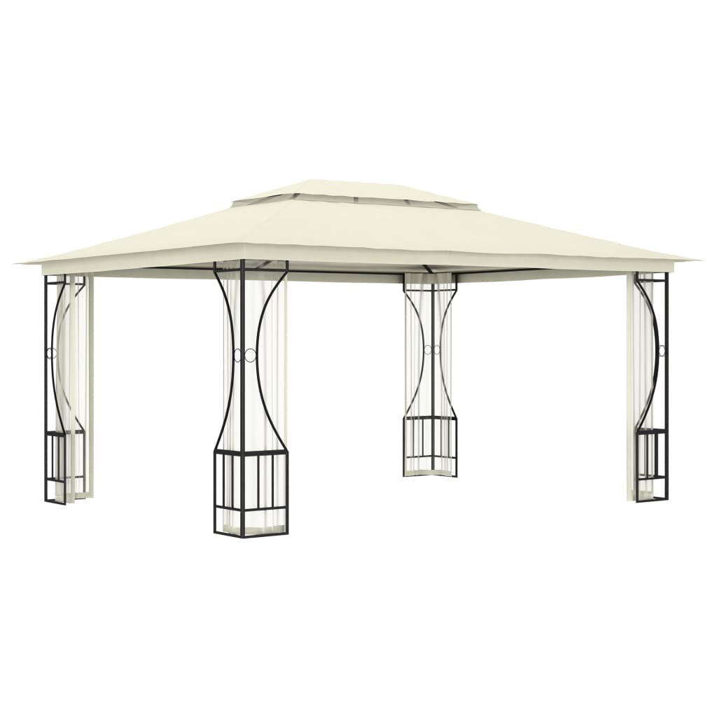 vidaXL Κιόσκι με Δίχτυα Κρεμ 300 x 400 x 265 εκ.