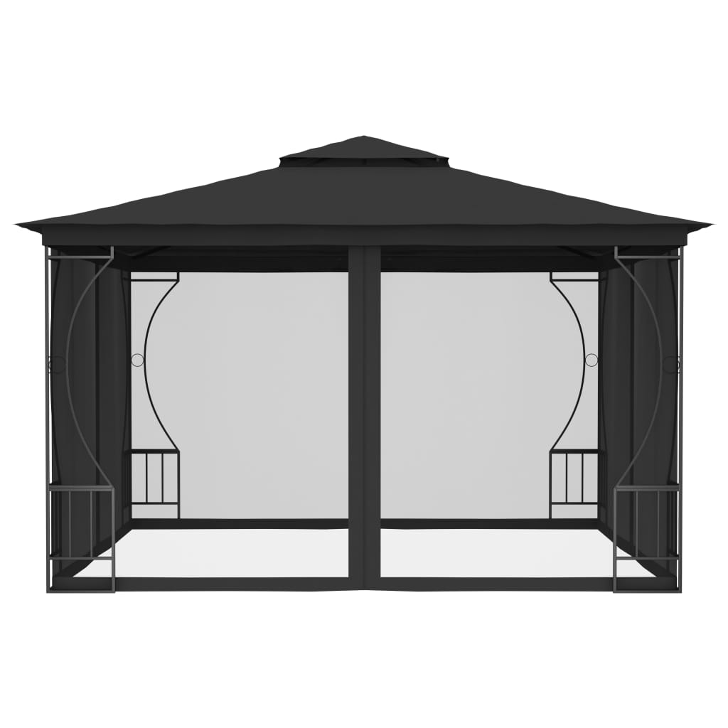 vidaXL Κιόσκι με Δίχτυα Ανθρακί 300 x 300 x 265 εκ.