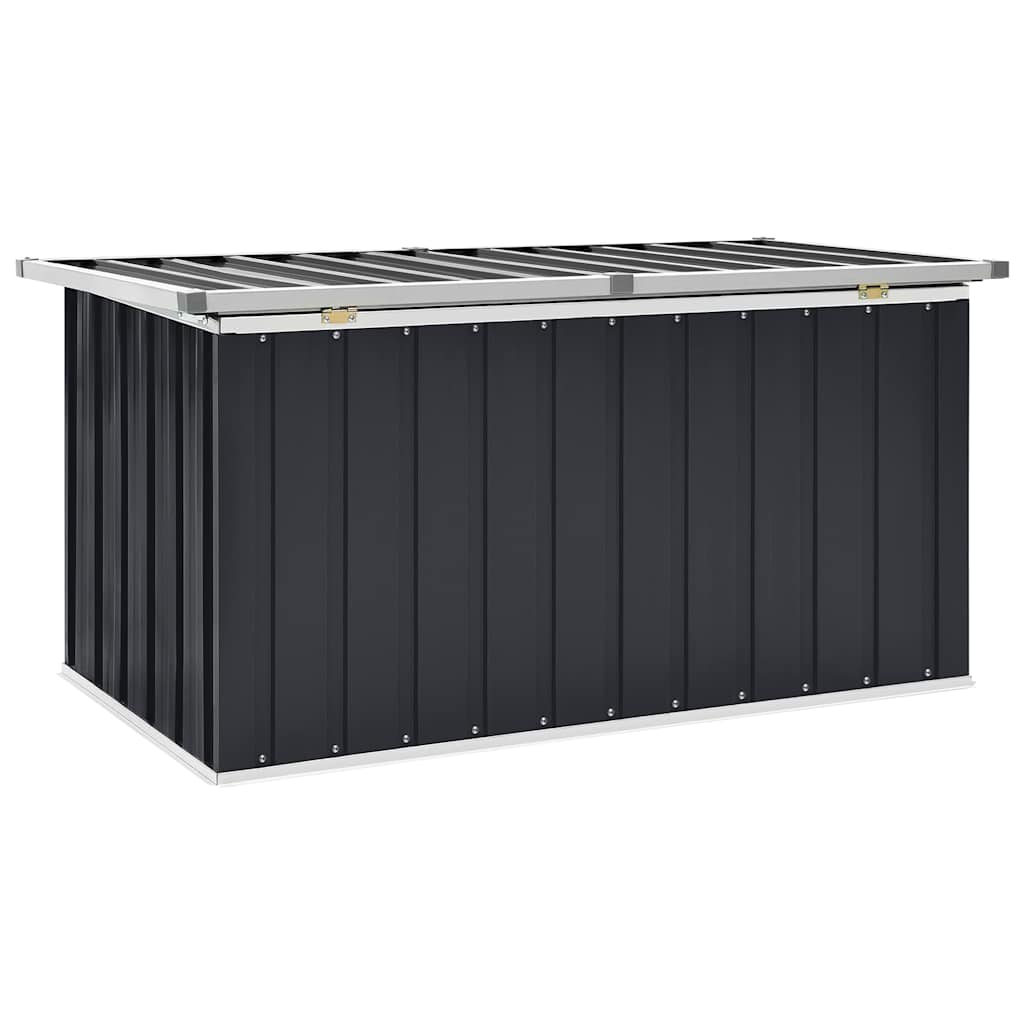 vidaXL Μπαούλο Αποθήκευσης Κήπου Ανθρακί 129 x 67 x 65 εκ.