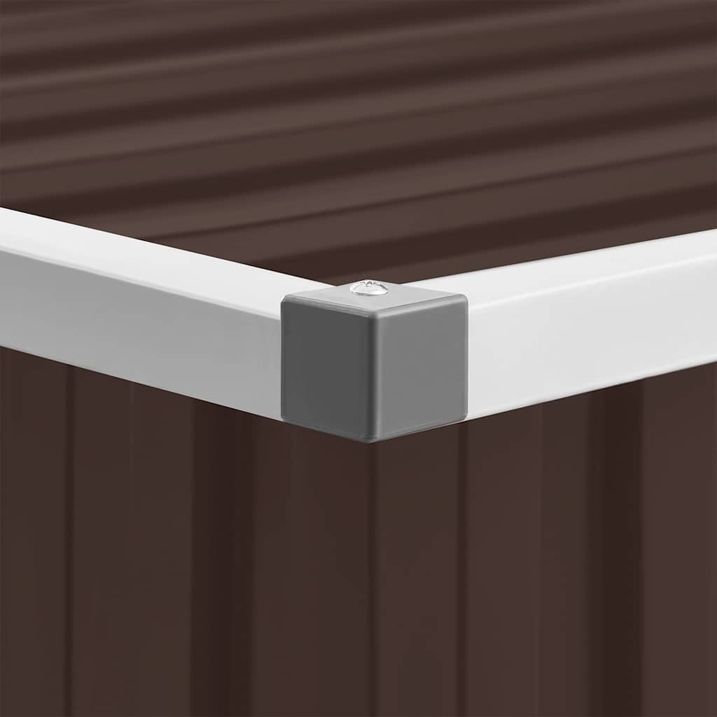 vidaXL Μπαούλο Αποθήκευσης Κήπου Καφέ 129 x 67 x 65 εκ.