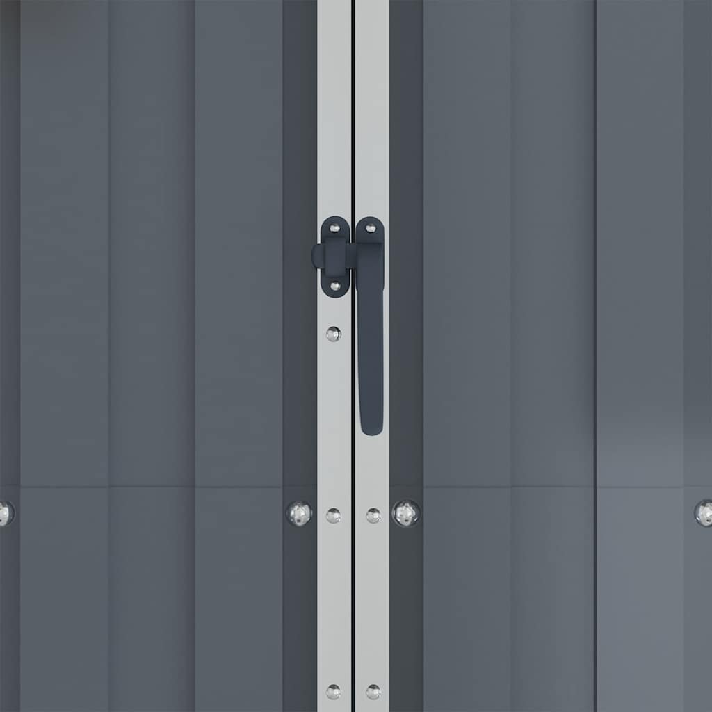 vidaXL Αποθήκη Κήπου Γκρι 116x45x175 εκ. από Γαλβανισμένο Ατσάλι