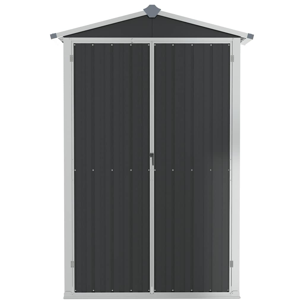 vidaXL Αποθήκη Κήπου Ανθρακί 116x45x175 εκ. από Γαλβανισμένο Ατσάλι