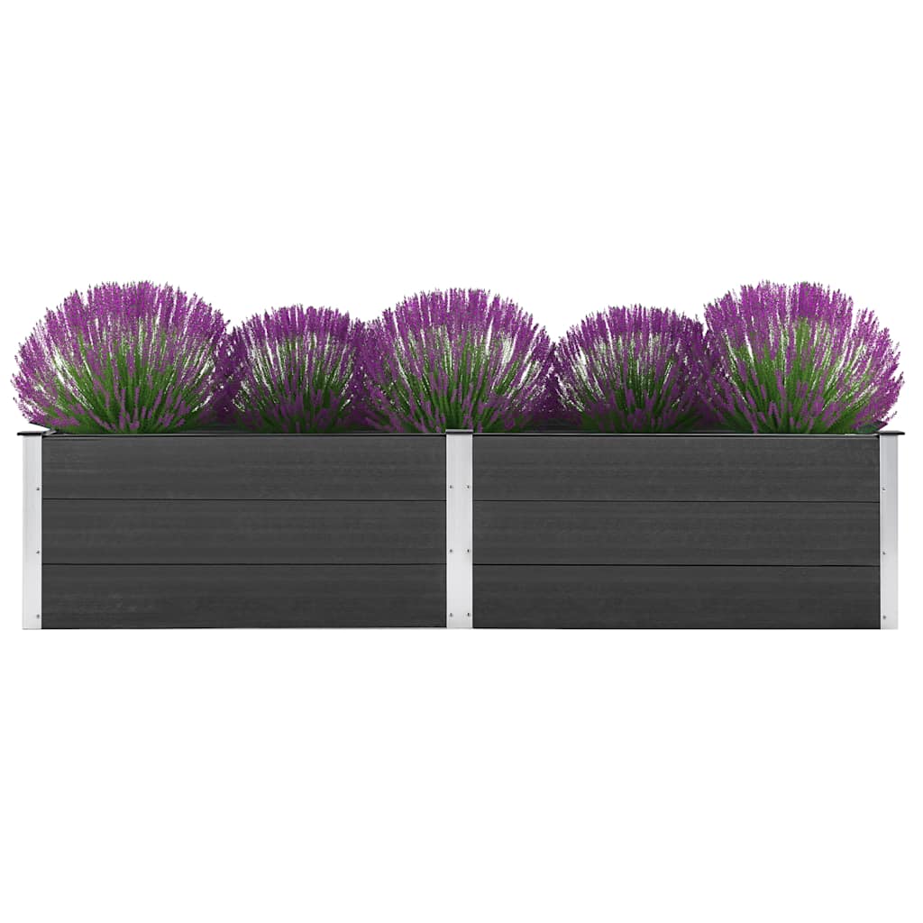 vidaXL Ζαρντινιέρα Υπερυψωμένη Γκρι 250 x 50 x 54 εκ. από WPC