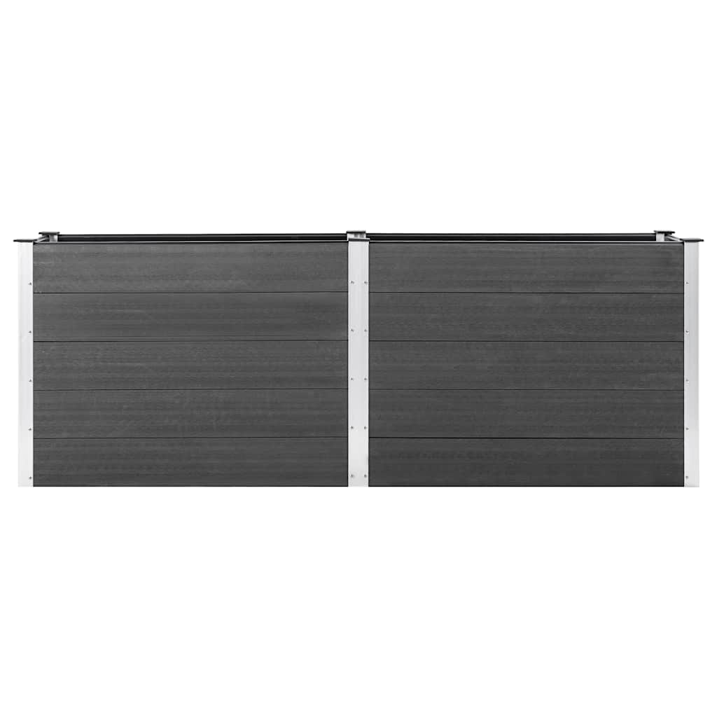 vidaXL Ζαρντινιέρα Υπερυψωμένη Γκρι 250 x 50 x 91 εκ. από WPC